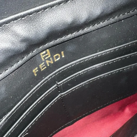 Fendi Brown Monogram Crossbody with Gold Chain Strap - Picture 13 of 16